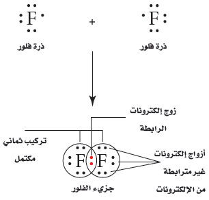 العناصر التي تكون روابط كيميائية هي