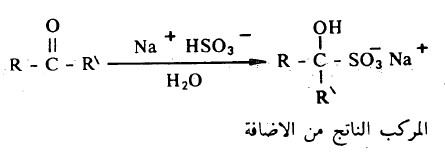 تفاعل الألدهيدات والكيتونات مع بيكبريتيت الصوديوم